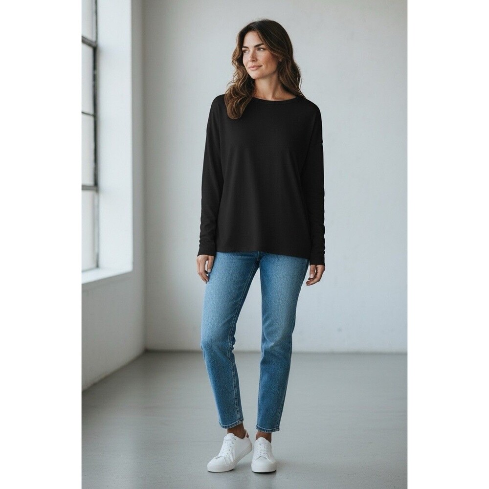 Banana Republic Soft Luxe Women’s Top Black L Stretch Comfort Sweater Soft